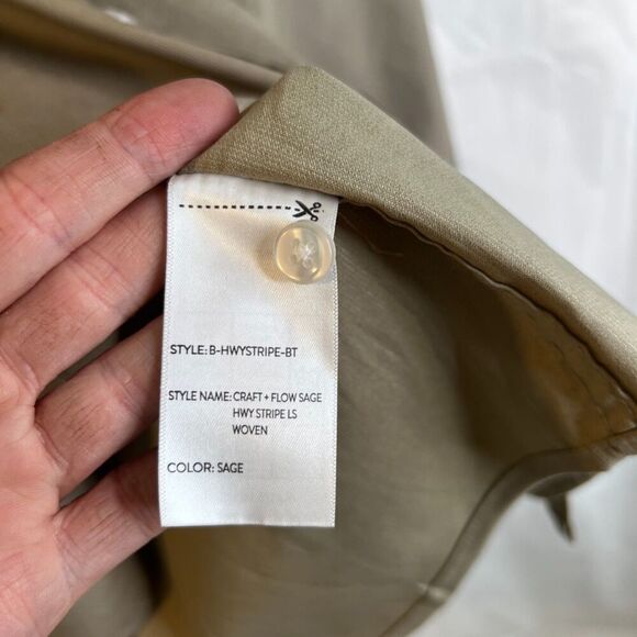 Craft Flow Button Front Cotton Blend Casual Shirt Contrast Trim Size 2XL - Picture 6 of 9